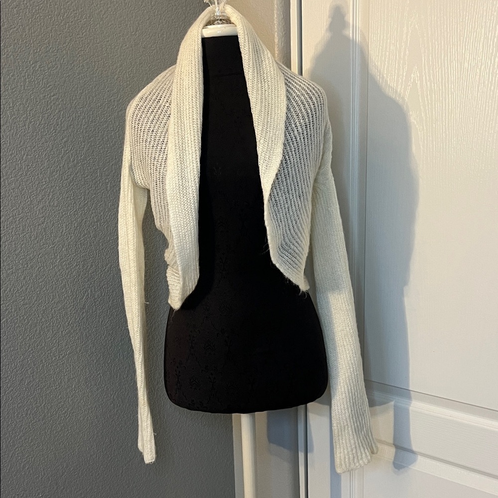 United Colors Of Benetton Cream Women's Shrug Cardigan Knit